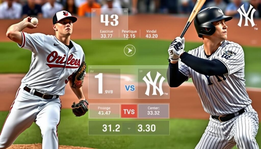 baltimore orioles vs yankees match player stats